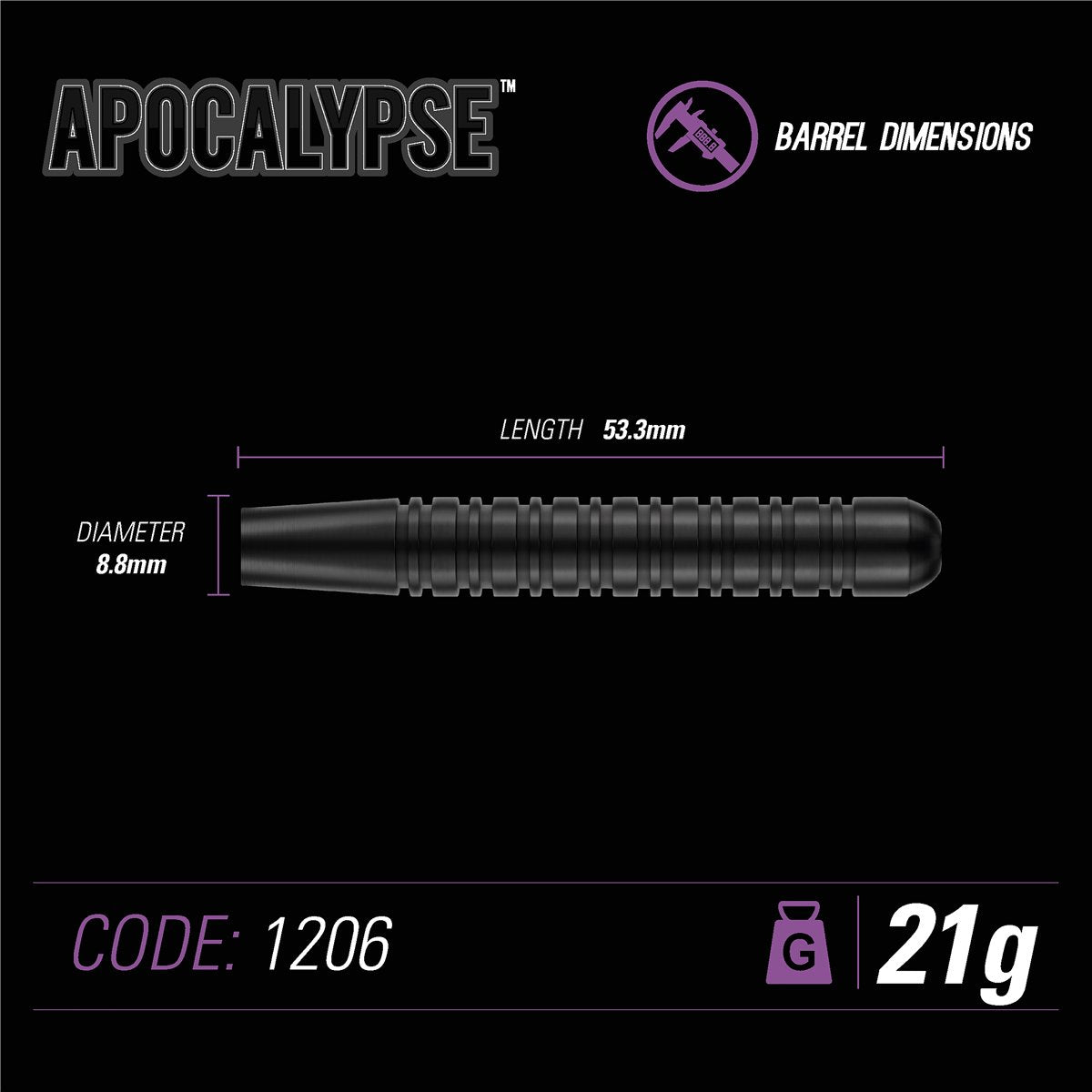  Winmau Apocalypse Brass Steeldarts