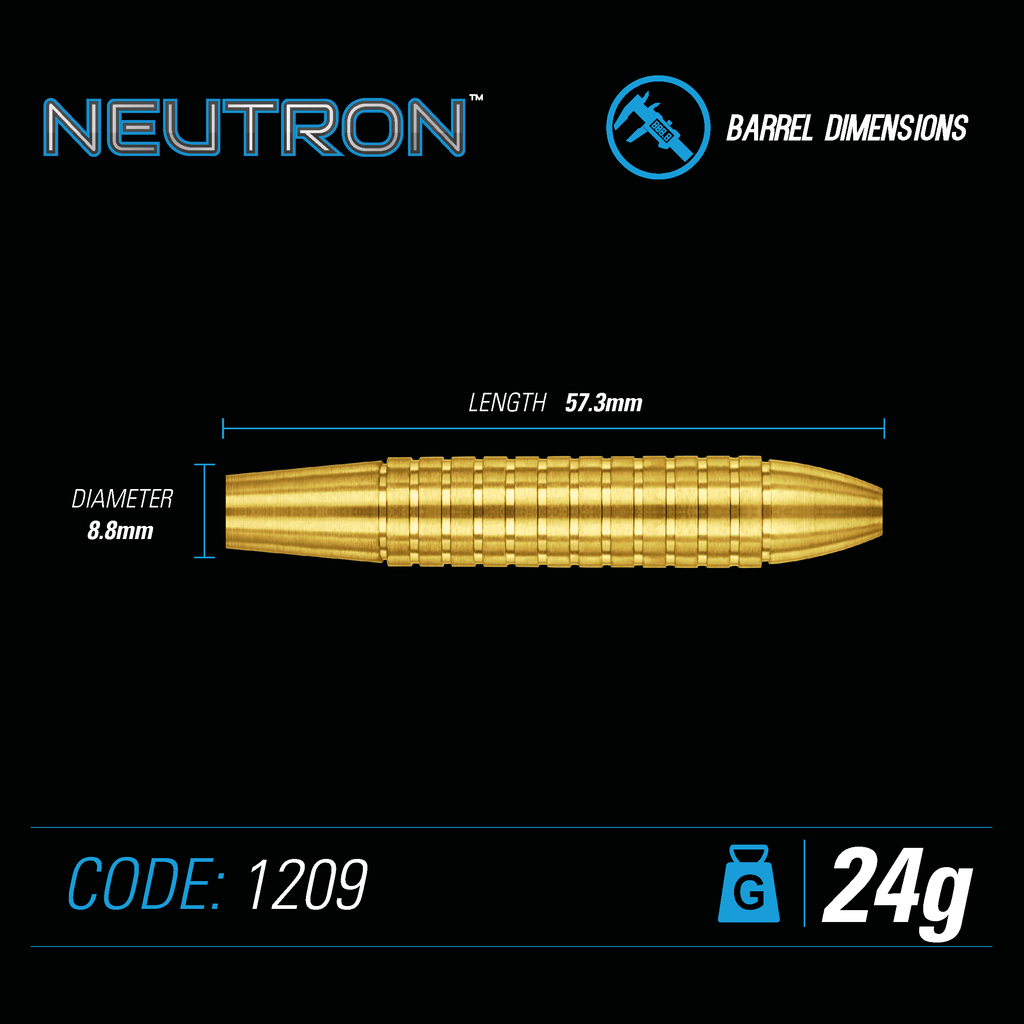  Winmau Neutron Brass Steeldarts (24g)