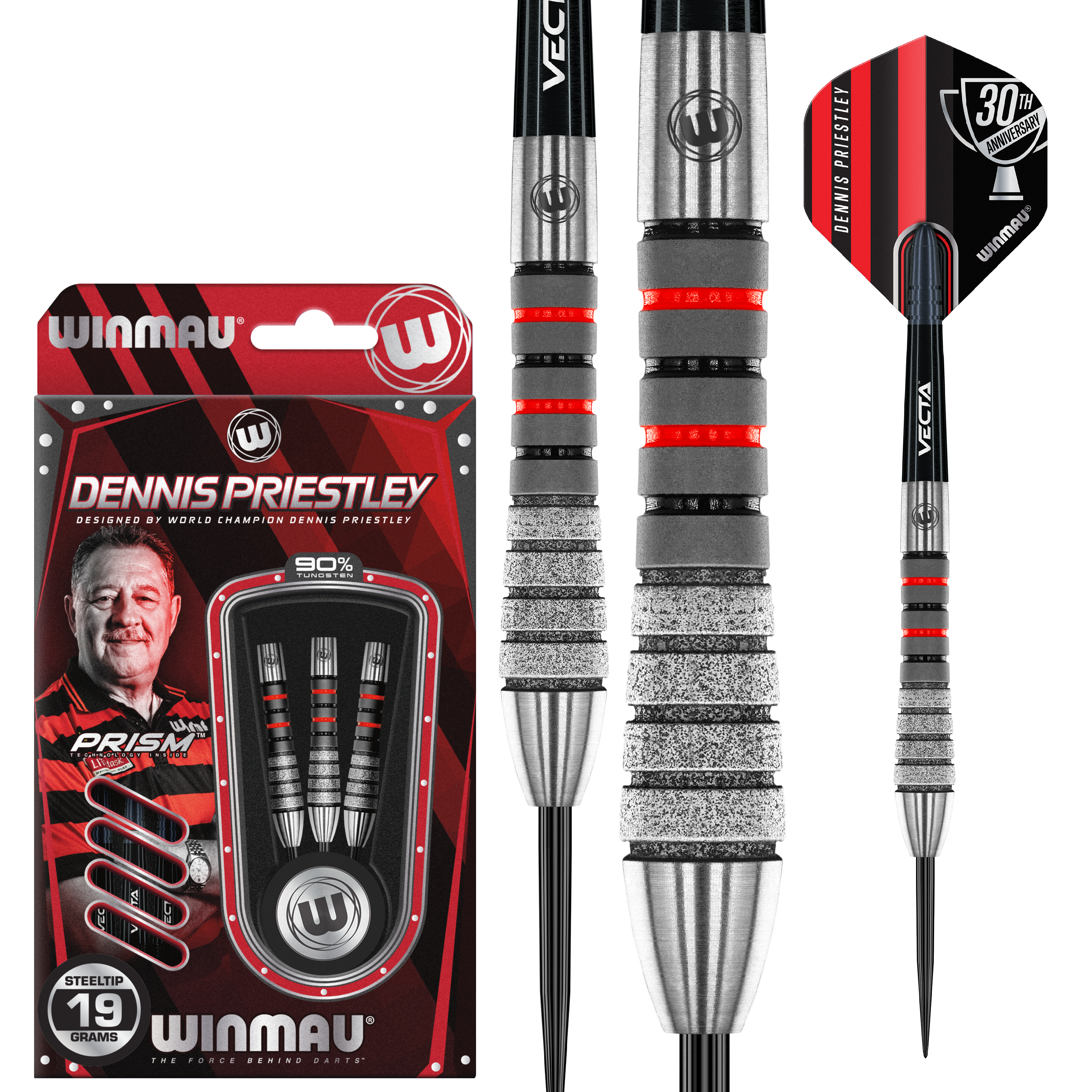  Winmau Dennis Priestley Diamond 3-Zero 90% Tungsten Steeldarts