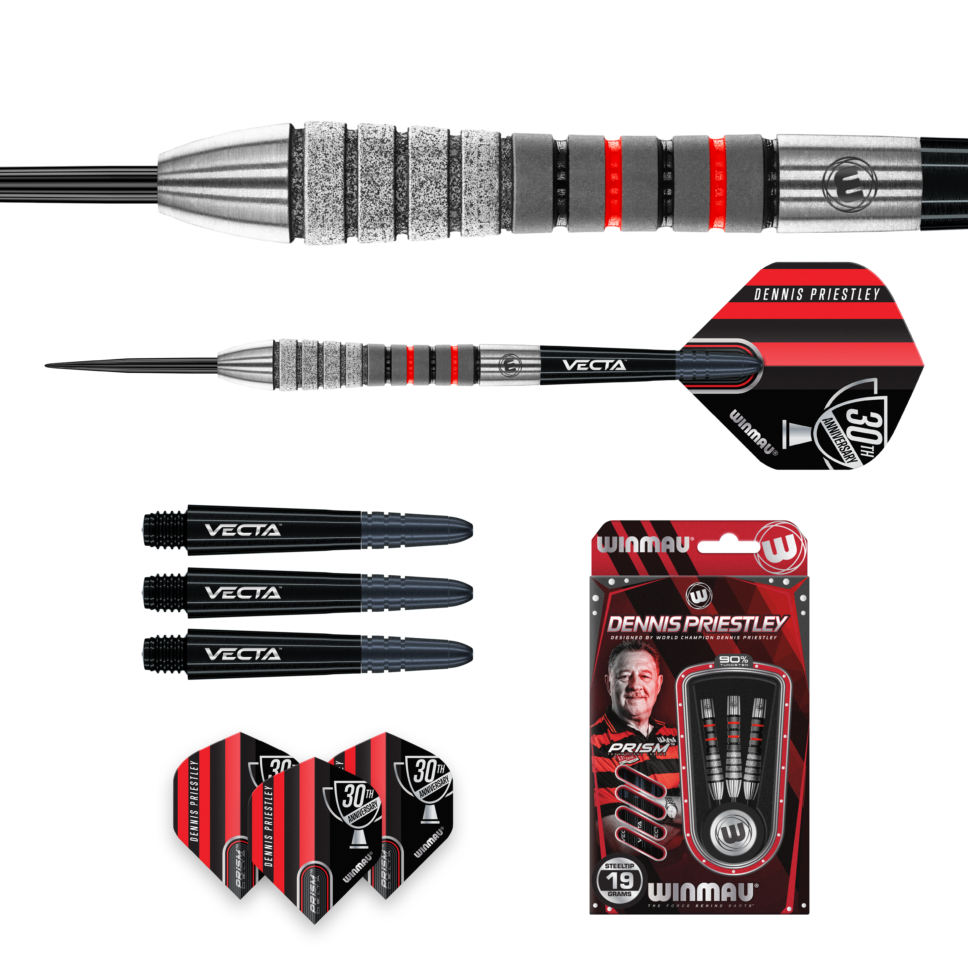  Winmau Dennis Priestley Diamond 3-Zero 90% Tungsten Steeldarts