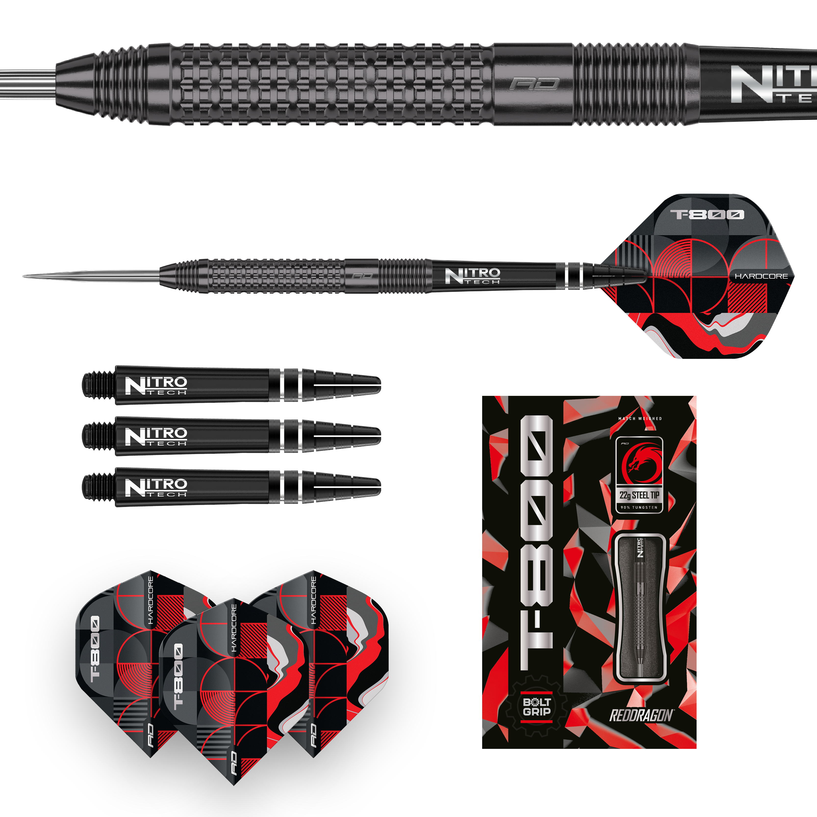  RedDragon T-800 90% Tungsten Steeldarts