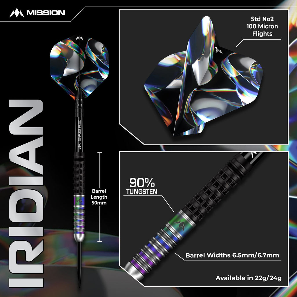  Mission Iridian 90% Tungsten Steeldarts