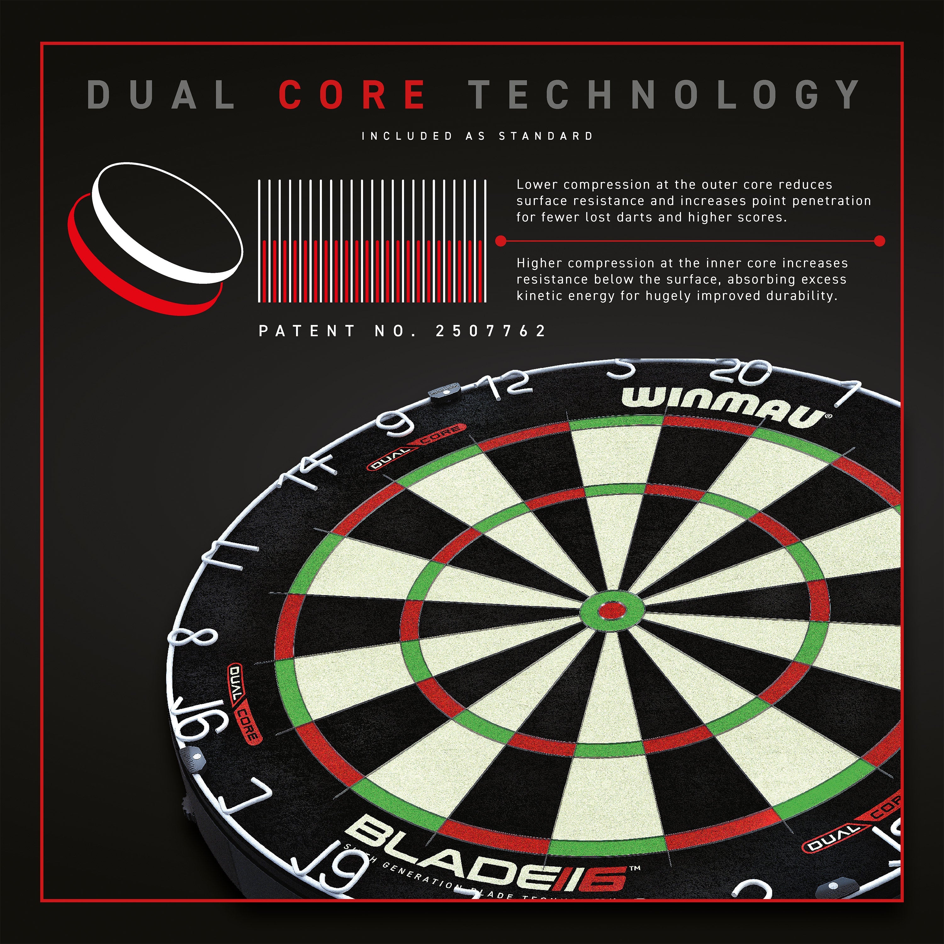  Winmau Blade 6 Dual Core Steeldartboard