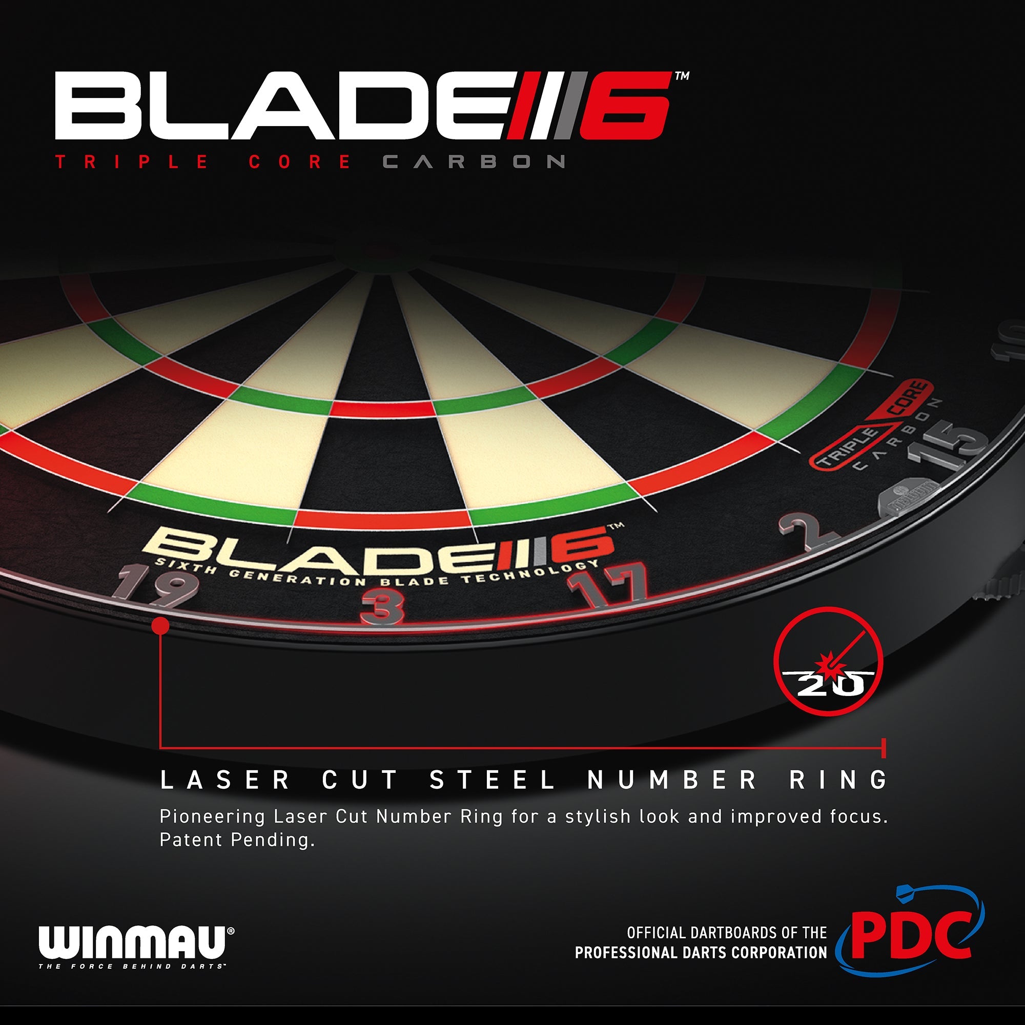  Winmau Blade 6 Triple Core Steeldartboard