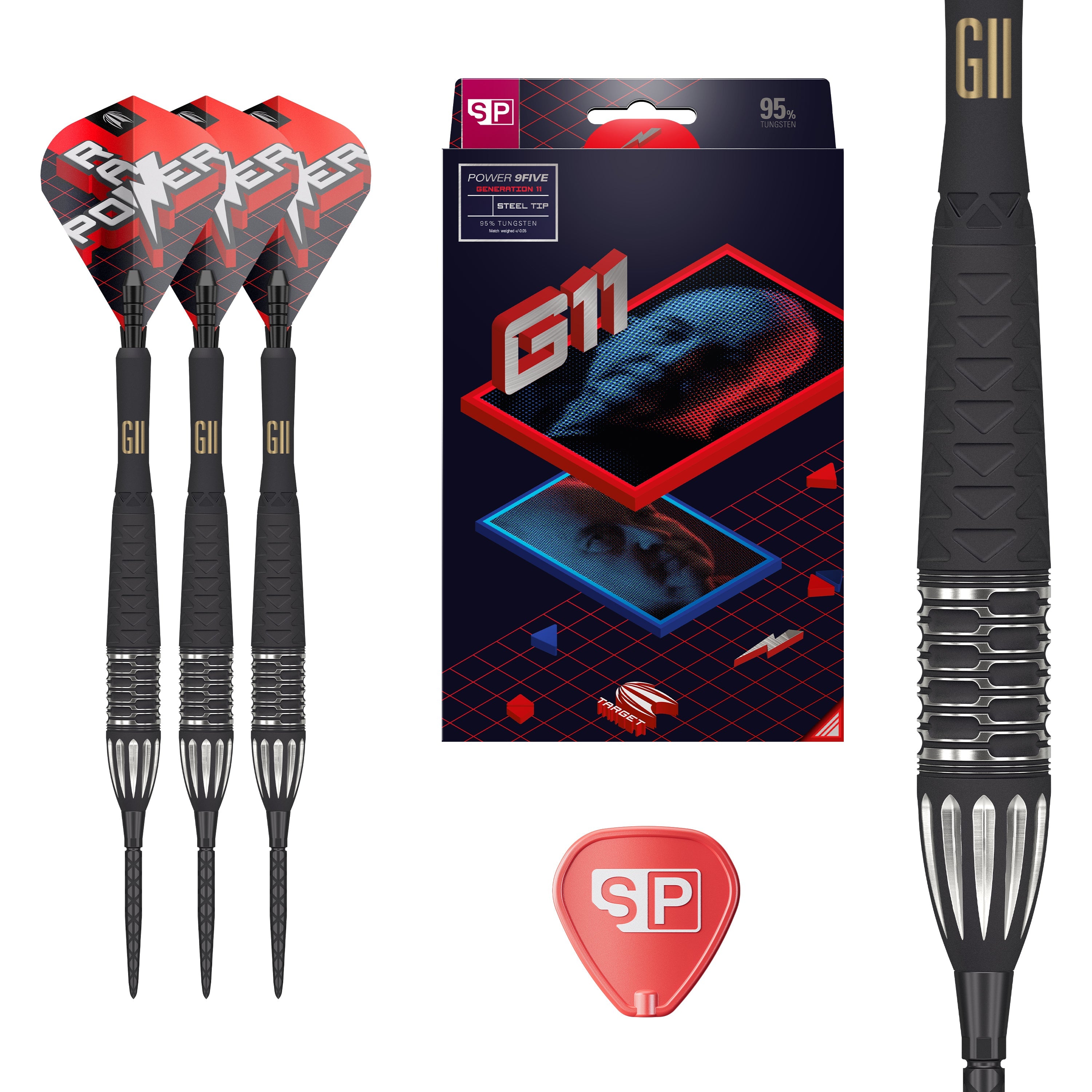 Target Phil Taylor RAW Power G11 95% Tungsten Swiss Point Steeldarts