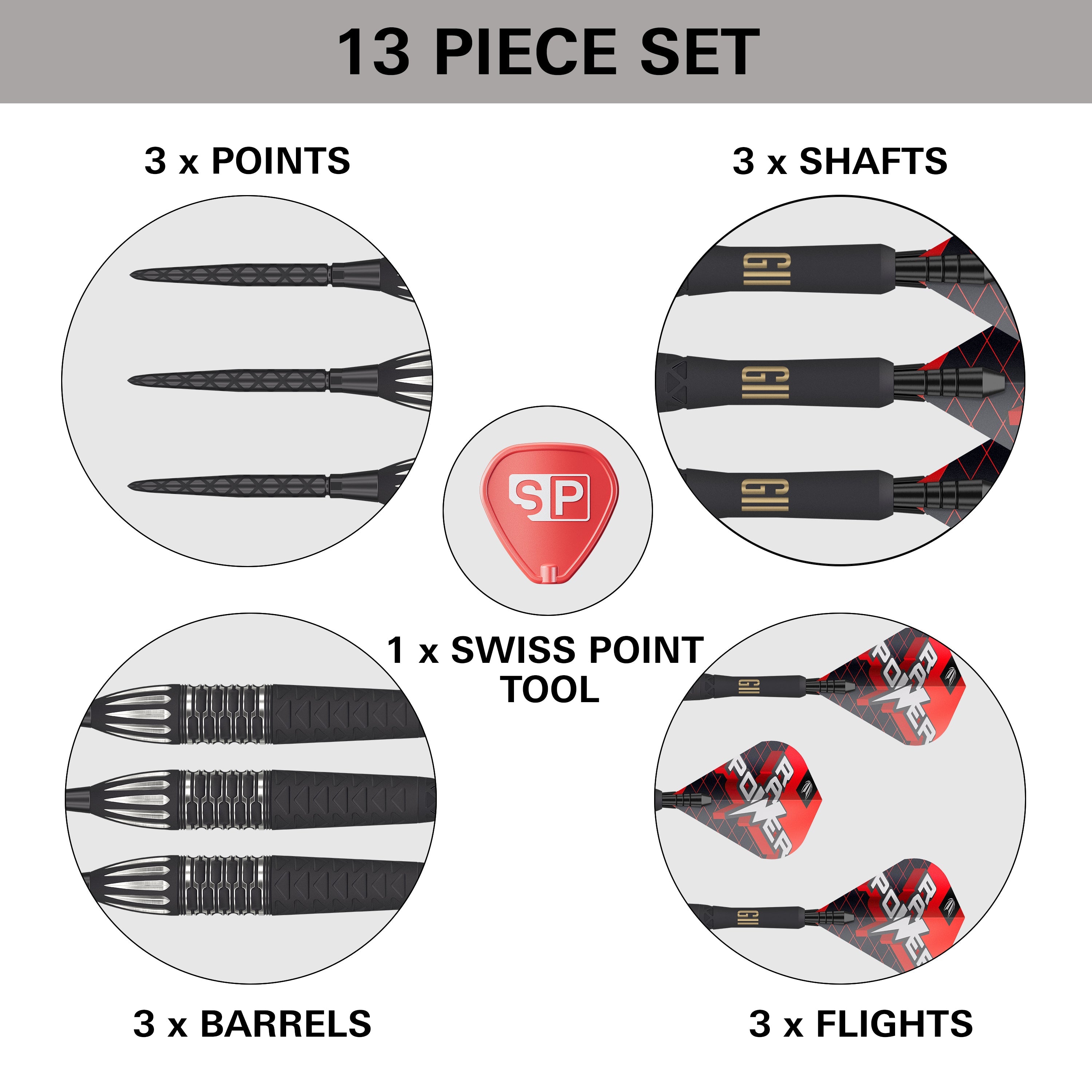  Target Phil Taylor RAW Power G11 95% Tungsten Swiss Point Steeldarts