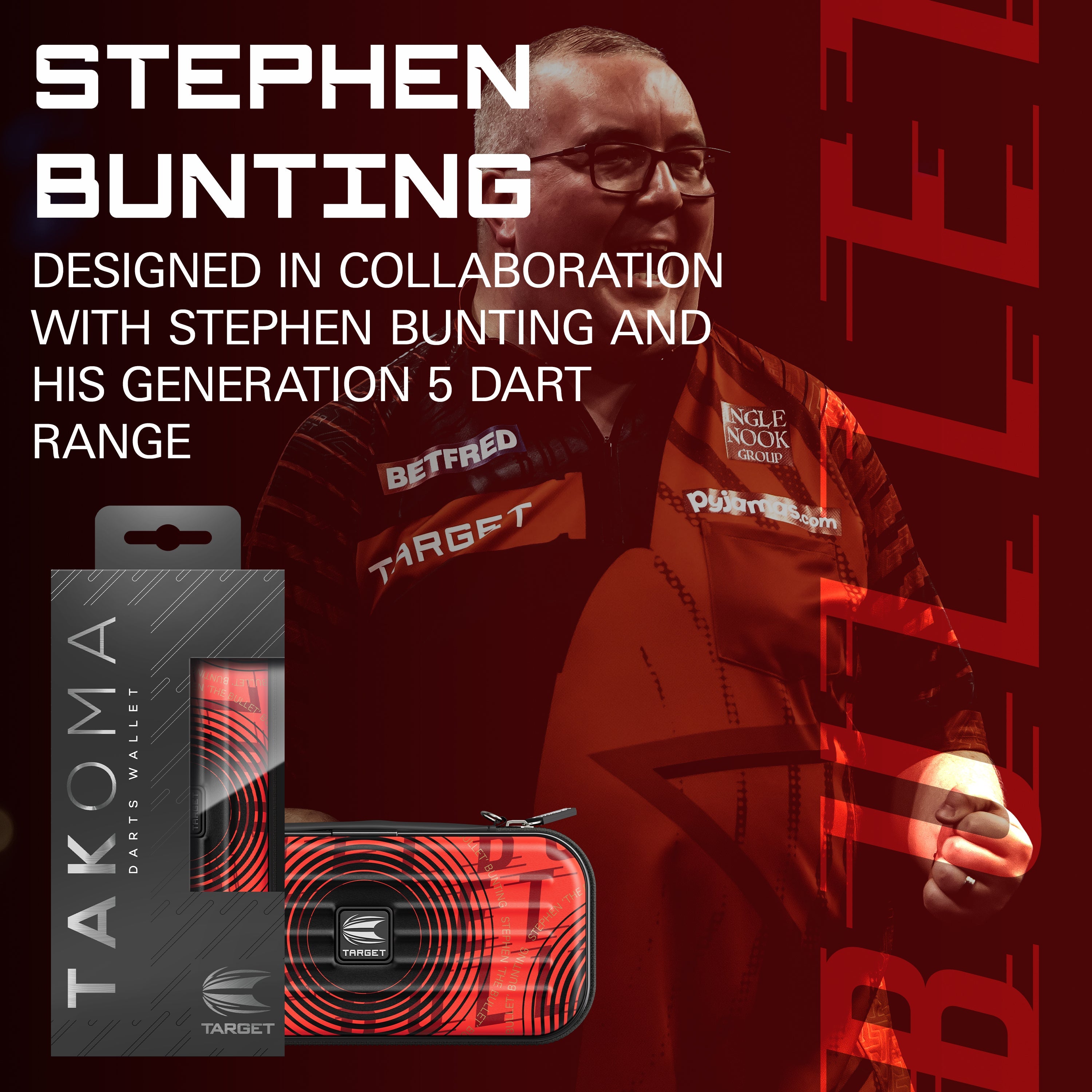  Target Takoma Stephen Bunting Dart Wallet