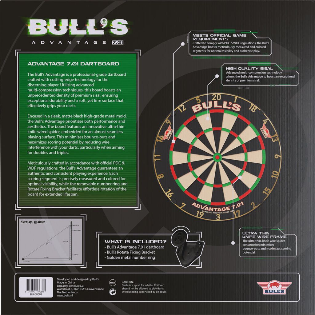  Bull's NL Advantage 701 Steeldartboard