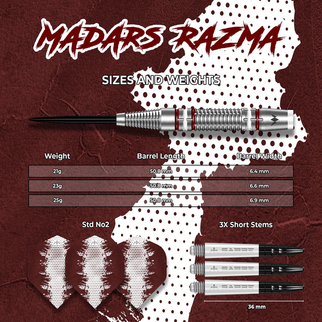  Mission Madars Razma 95% Tungsten Steeldarts