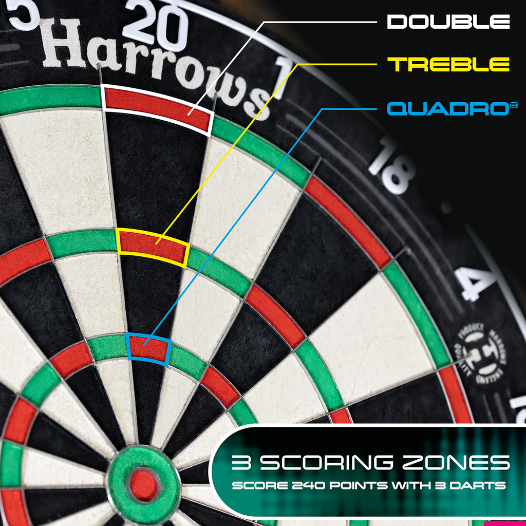  Harrows Quadro 240 Steeldartboard