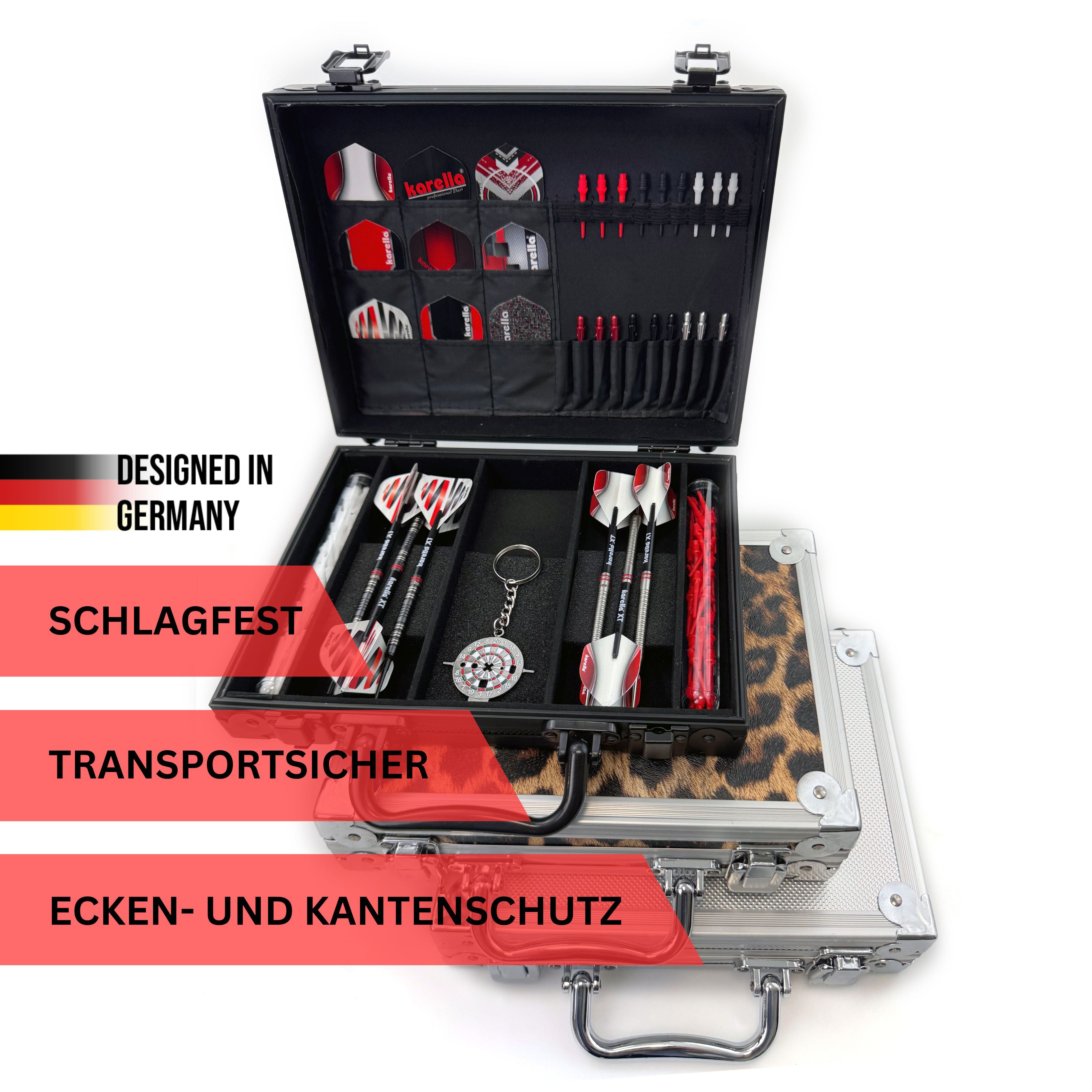  Karella Dartkoffer ALU PAK Luxus - Schwarz