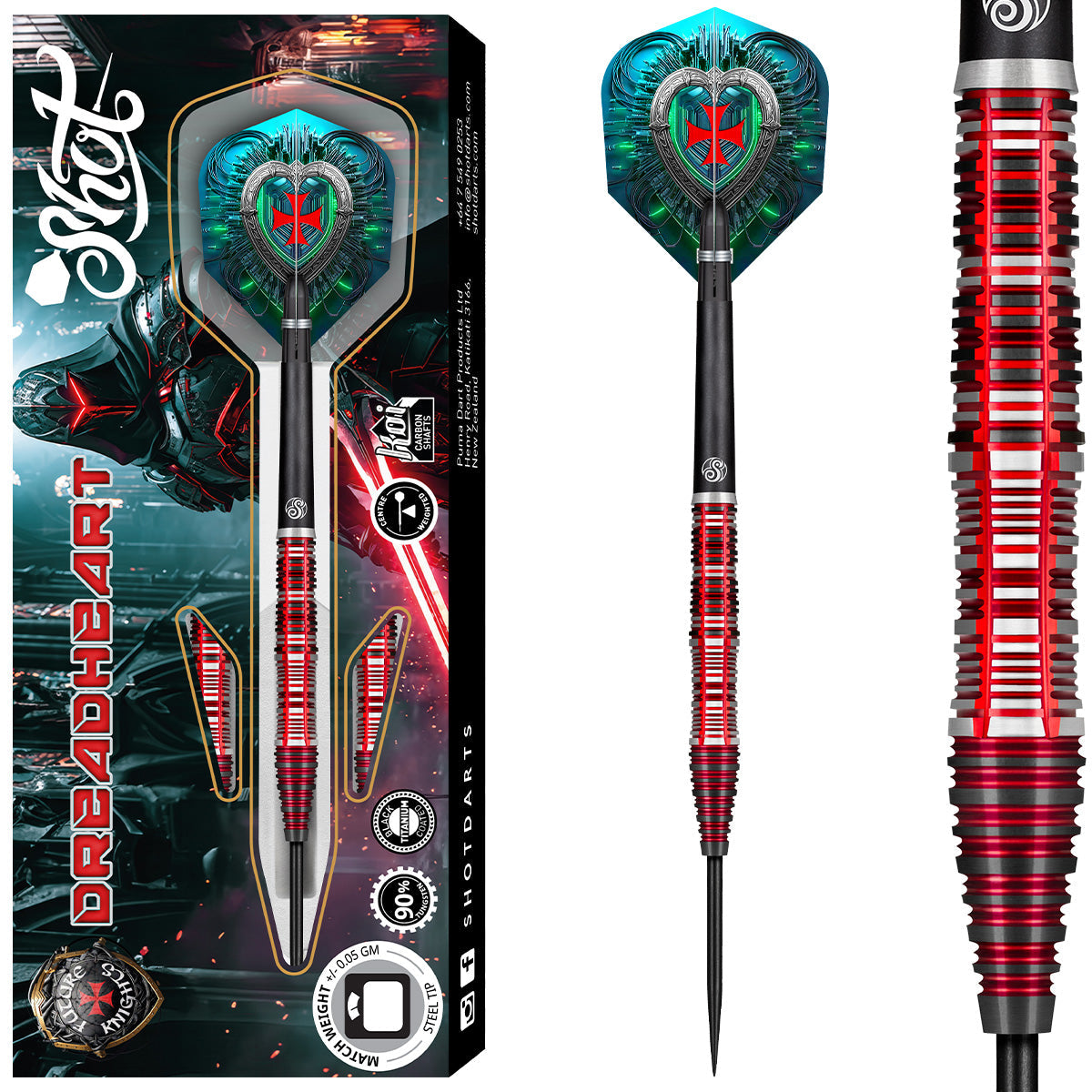  Shot Future Knights Dreadheart 90% Tungsten Steeldarts