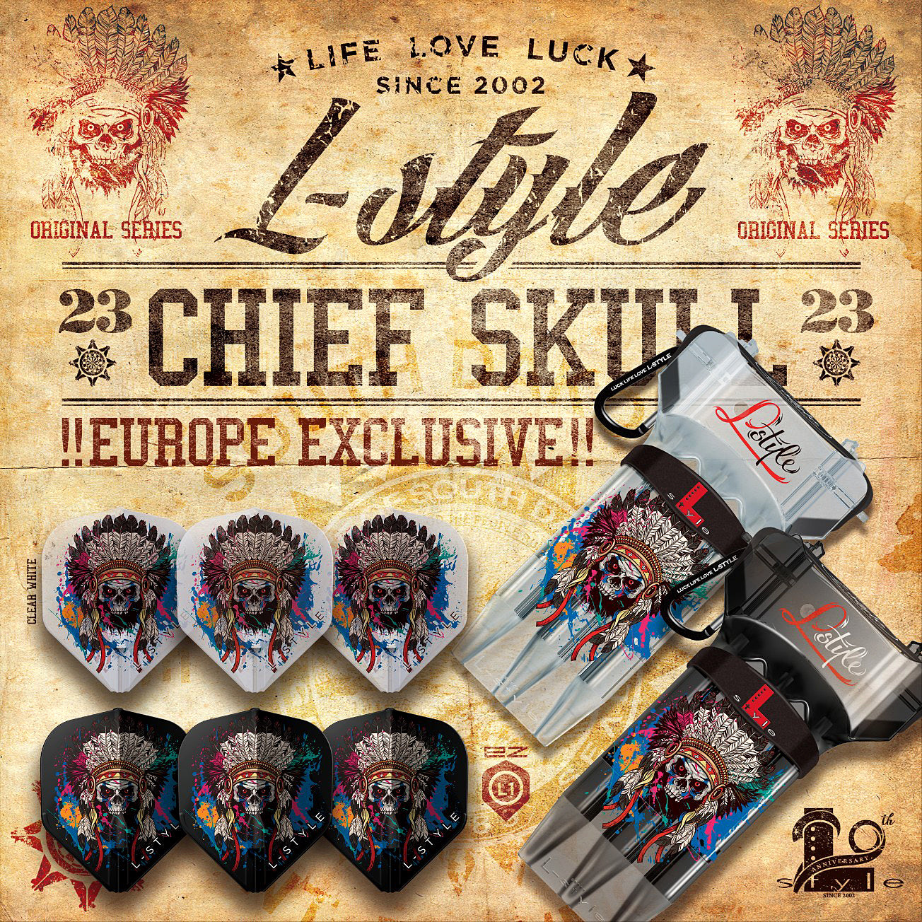  L-Style Champagne Flight EZ - Chief Skull - Standard
