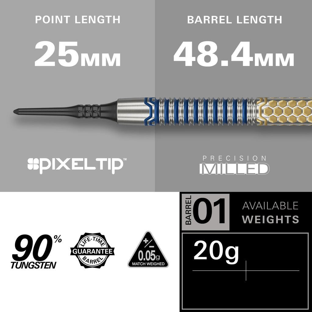  Target Josh Rock G1 90% Tungsten Softdarts