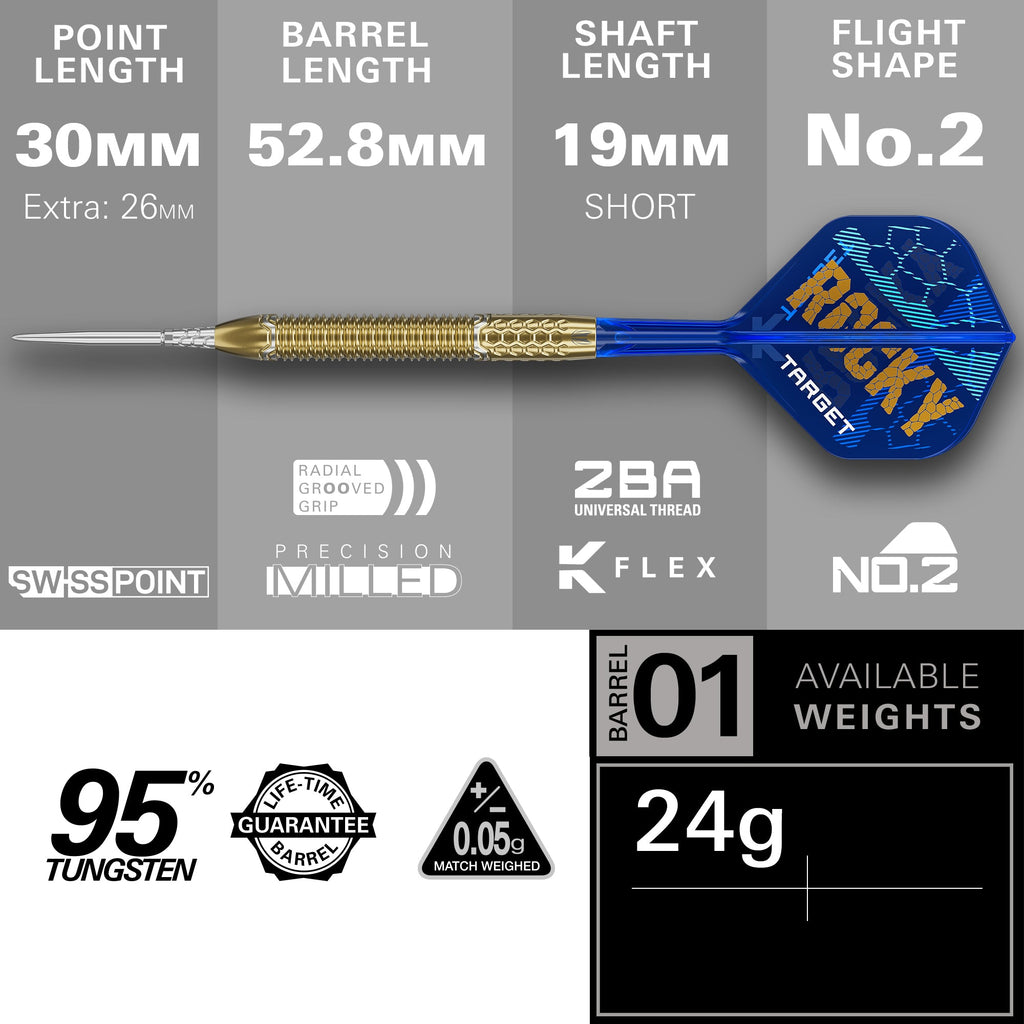  Target Josh Rock Limited Edition 95% Tungsten Steeldarts