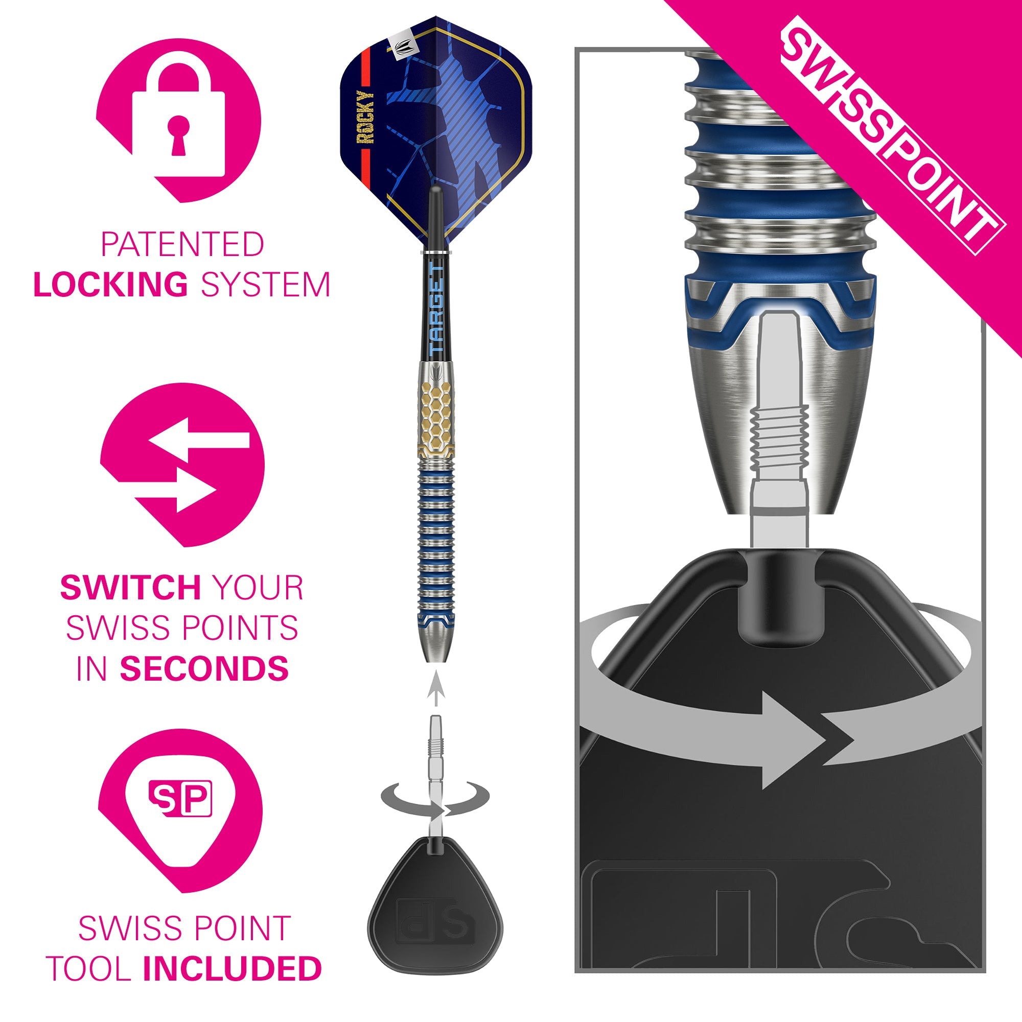  Target Josh Rock G1 90% Tungsten Steeldarts