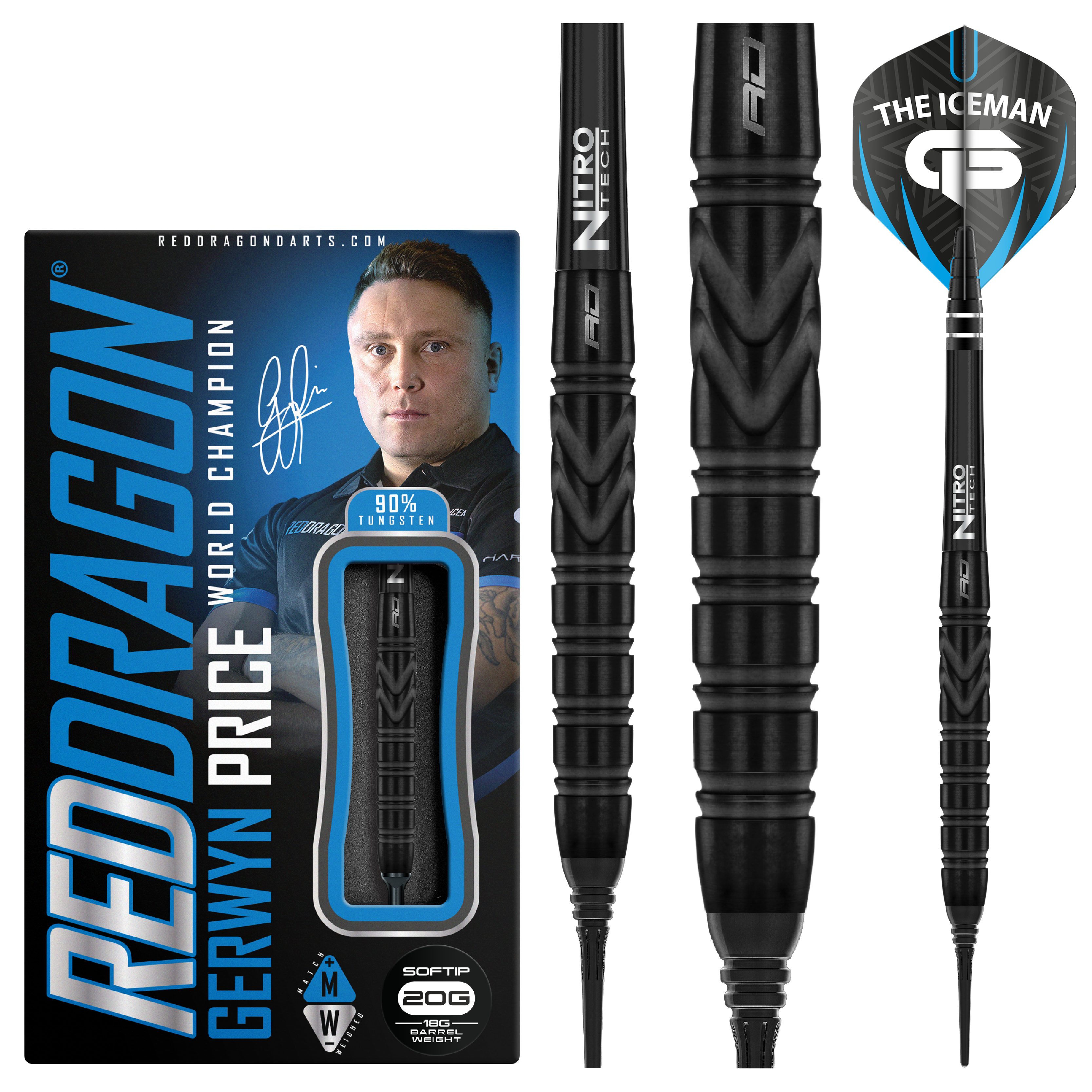  RedDragon Gerwyn Price Black SE 90% Tungsten Softdarts