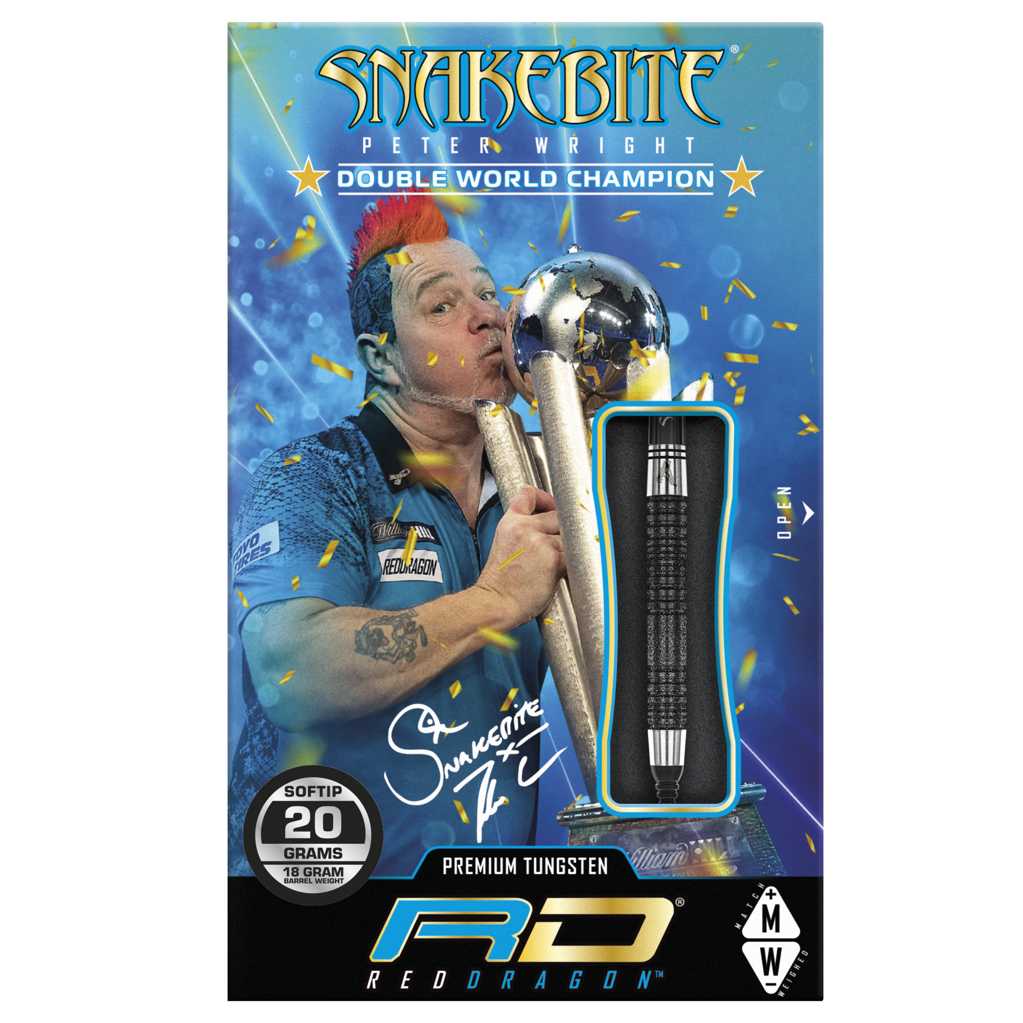  RedDragon Peter Wright Double WC SE Black 90% Tungsten Softdarts