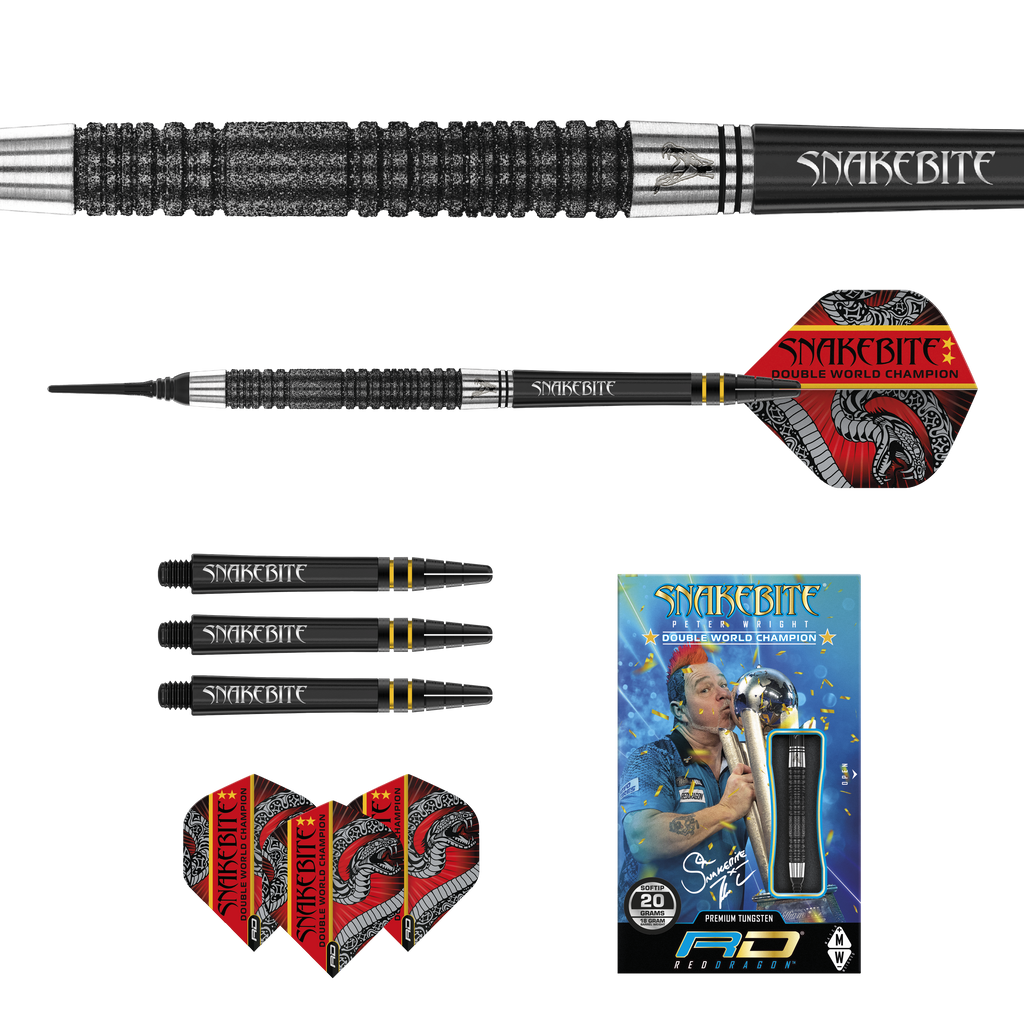  RedDragon Peter Wright Double WC SE Black 90% Tungsten Softdarts