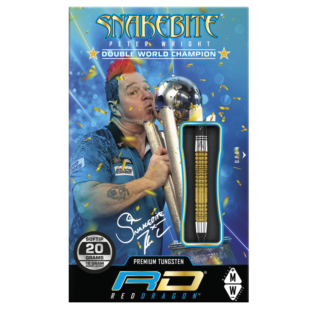  RedDragon Peter Wright Double WC SE Gold 90% Tungsten Softdarts