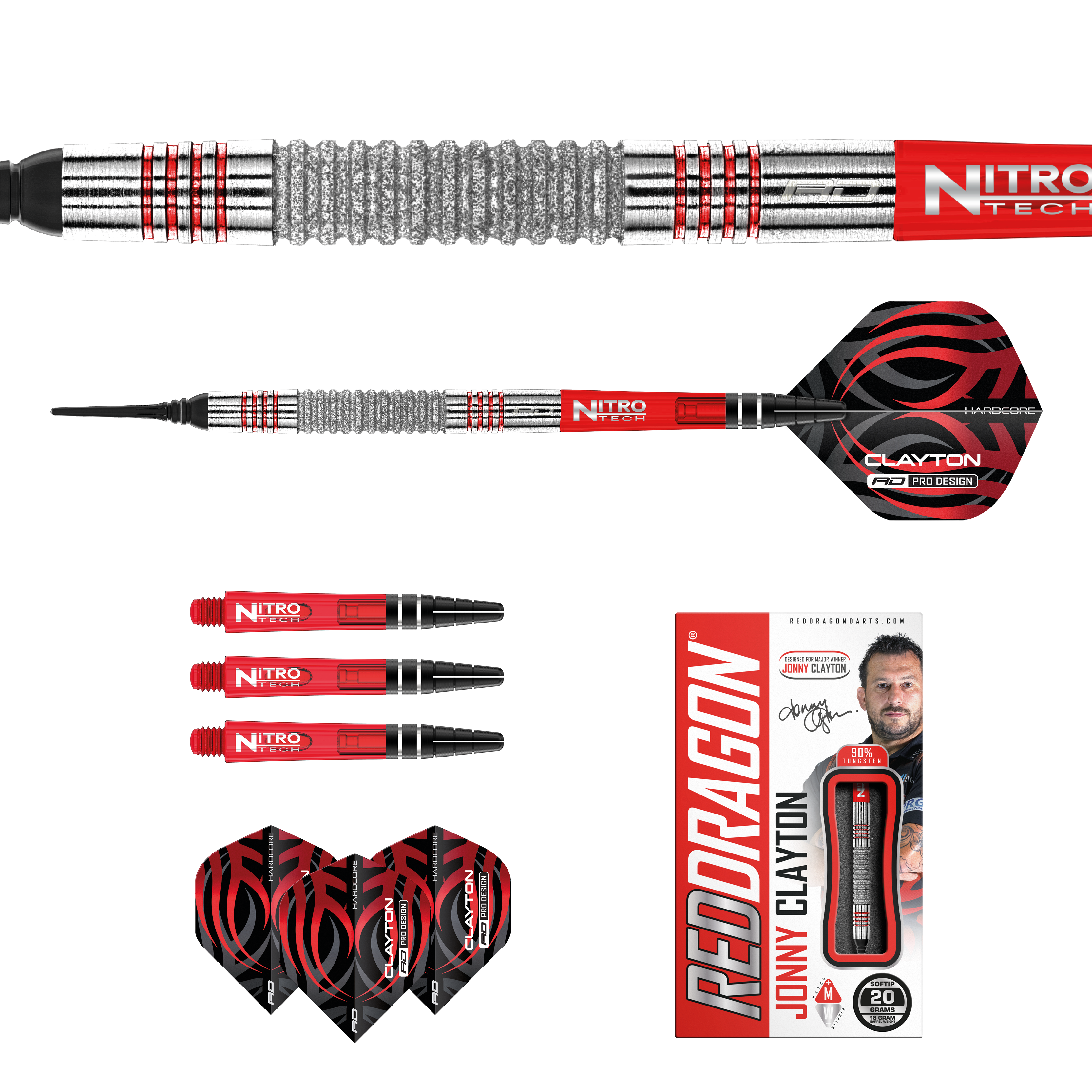  RedDragon Jonny Clayton Element 90% Tungsten Softdarts