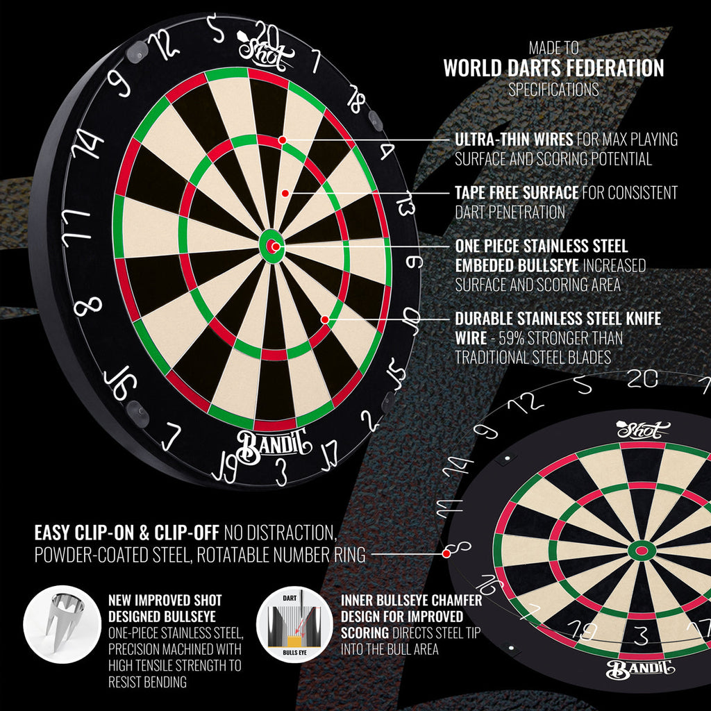  Shot Bandit Steeldartboard