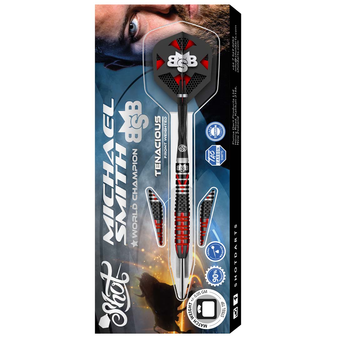  Shot Michael Smith Tenacious 90% Tungsten Steeldarts