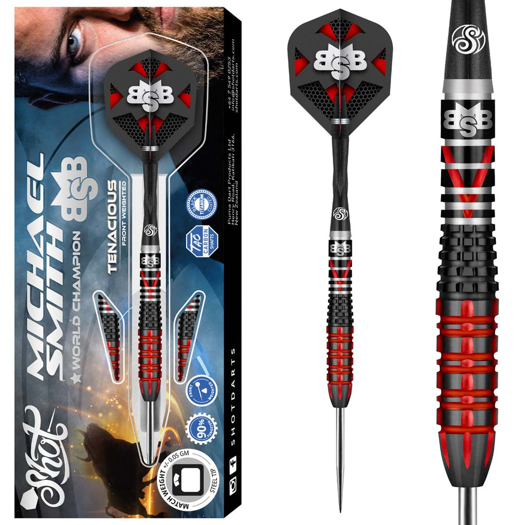  Shot Michael Smith Tenacious 90% Tungsten Steeldarts