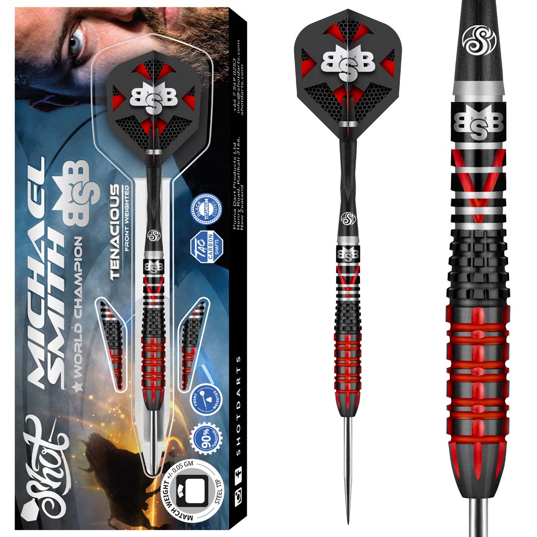  Shot Michael Smith Tenacious 90% Tungsten Steeldarts