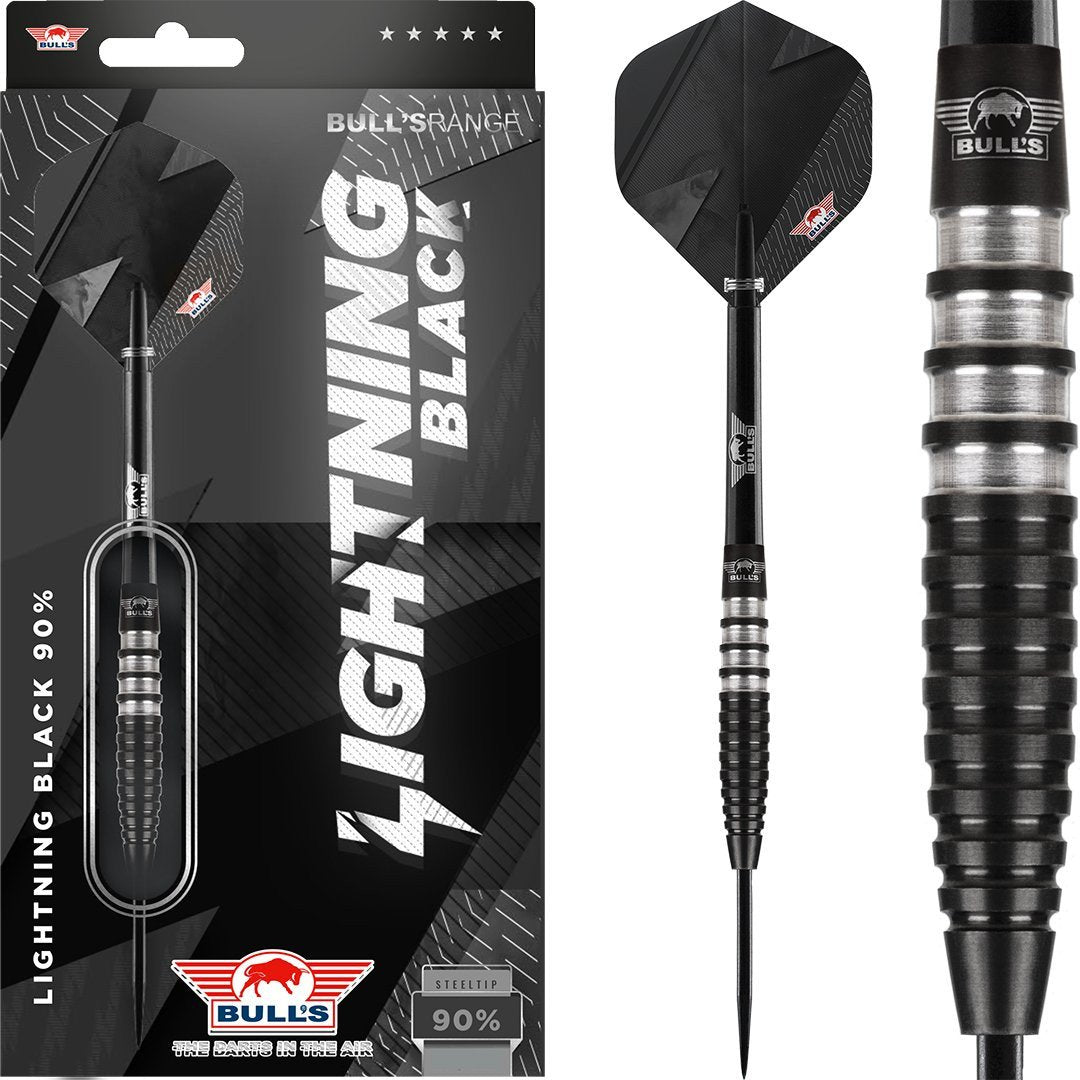  Bull's NL Lightning Black 90% Tungsten Steeldarts