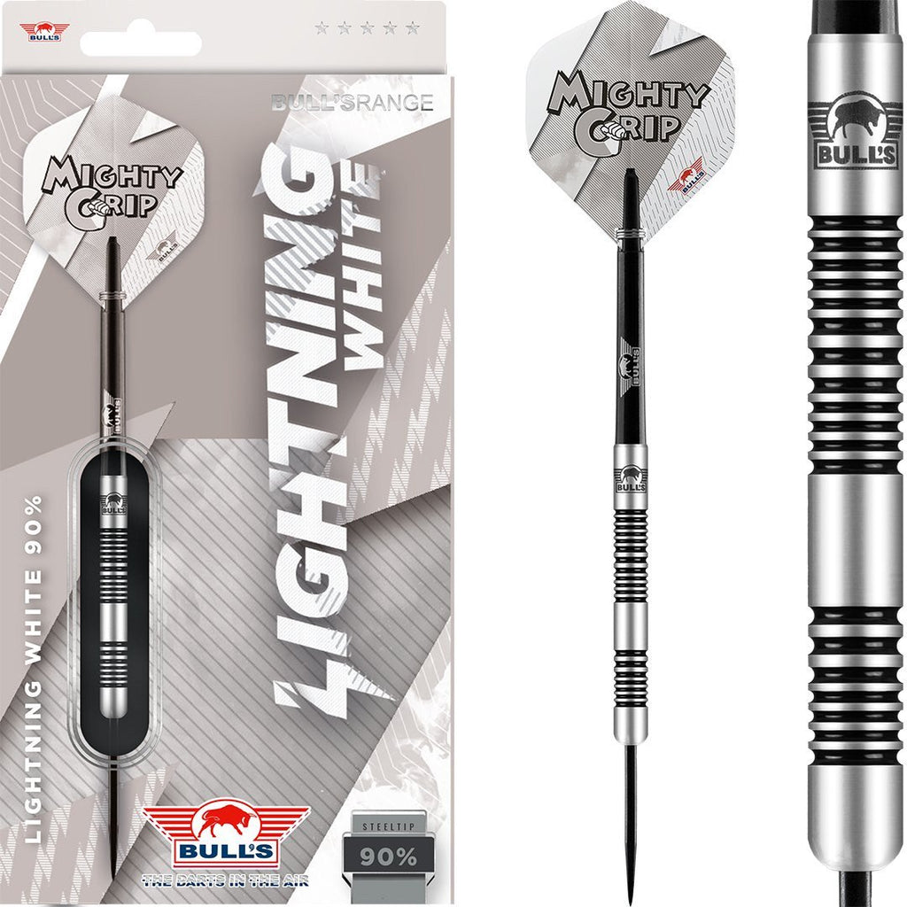  Bull's NL Lightning White 90% Tungsten Steeldarts