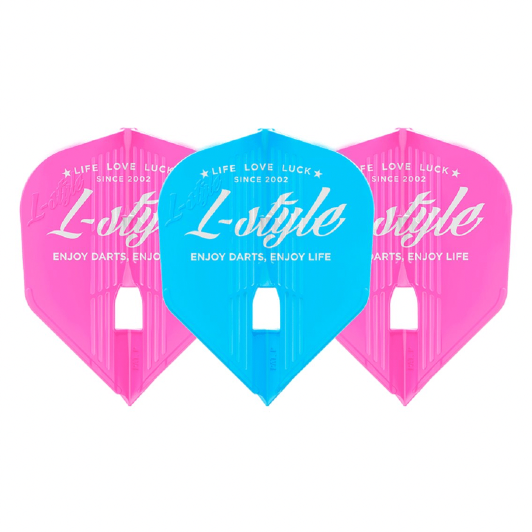  L-Style Champagne Flight Kami - Signature Logo (Pink / Türkis / Pink) - Shape