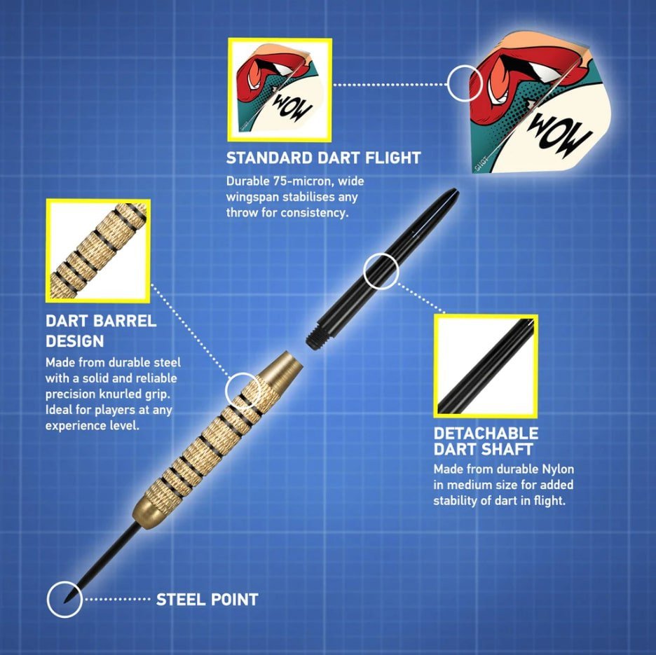  Shot Value Range Solo Brass Steeldarts